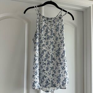 White and Blue floral blouse!